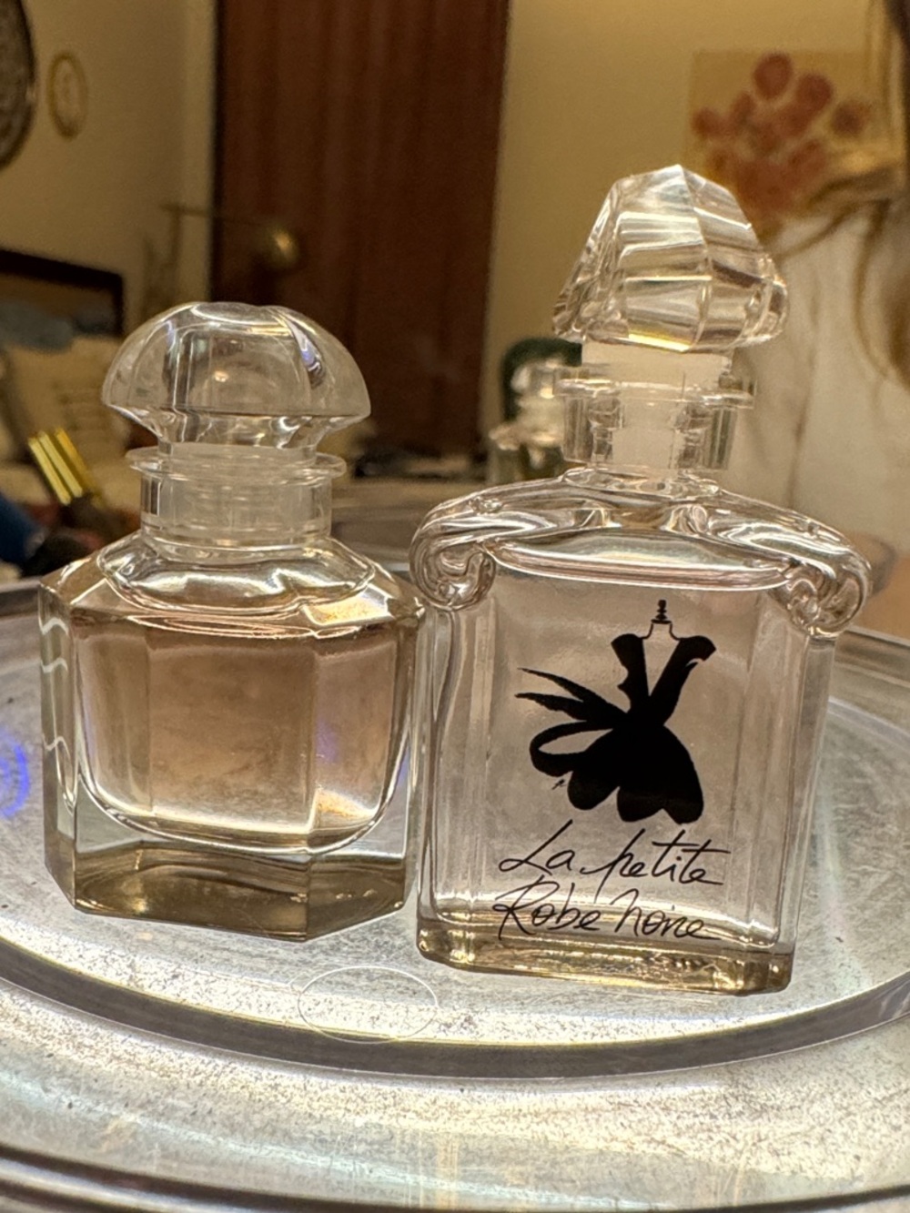 GUERLAIN La Petite Robe Noire Clear Glass Perfume Bottle Pair - Clear